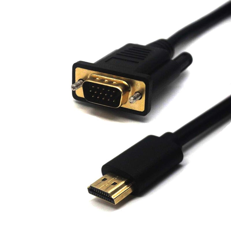 LOKEKE كابل LOKEKE HDMI إلى VGA مع IC، موصل HDMI ذكر مطلي بالذهب 1080P إلى موصل VGA ذكر مدعوم بدقة 4K، بدون نقل صوت (9.84 قدم، 3 متر) - Image 2